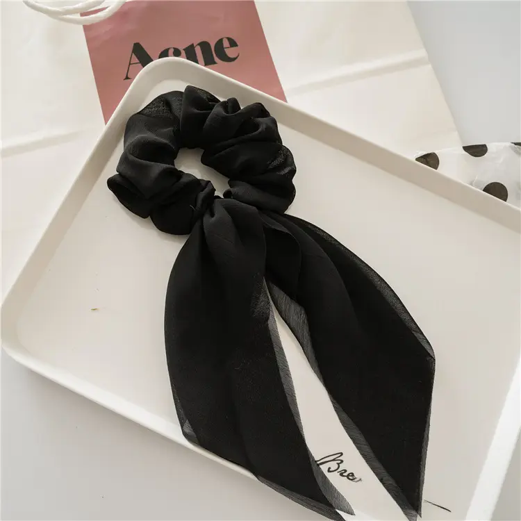 Light Blue Chiffon Bow Ribbon for Women