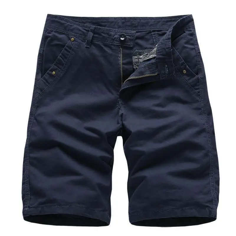 Men Green Cotton Casual Shorts Middle Length - Image 7