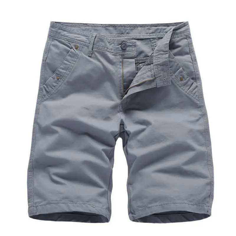 Men Green Cotton Casual Shorts Middle Length - Image 2