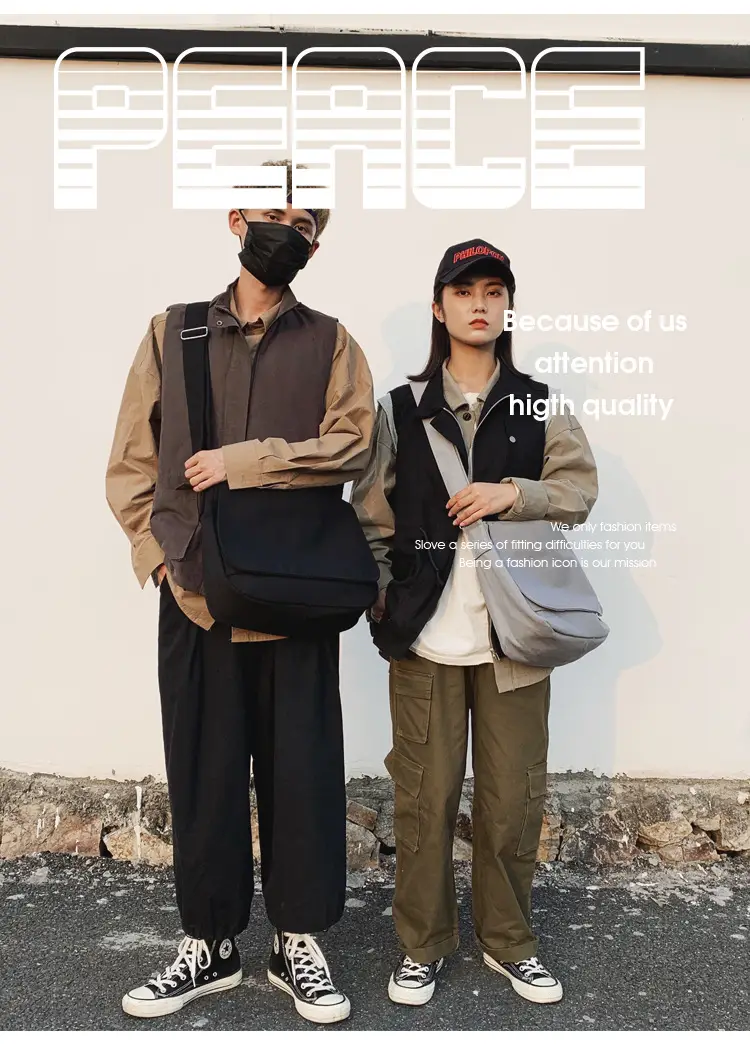 Black Canvas Satchel Bag for Men — feature 35