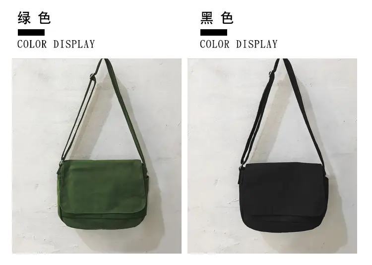 Black Canvas Satchel Bag for Men — feature 38