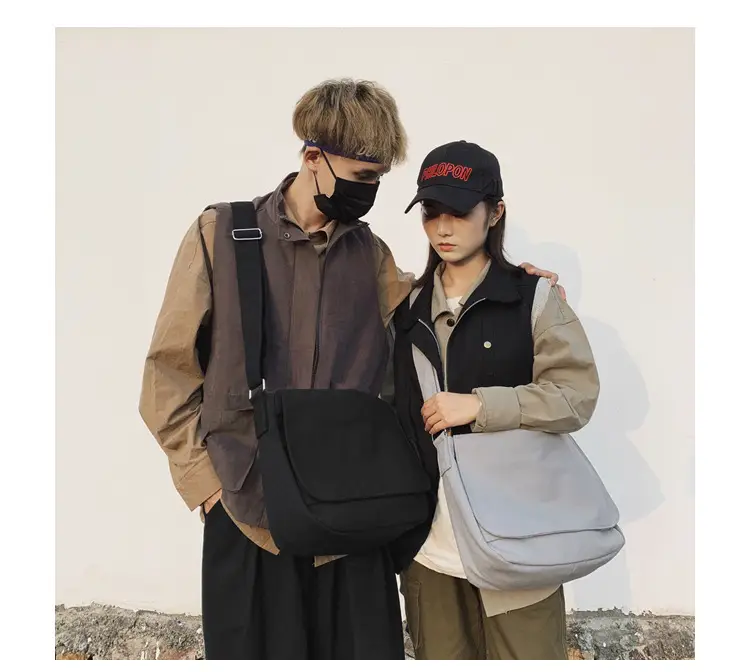 Black Canvas Satchel Bag for Men — feature 42