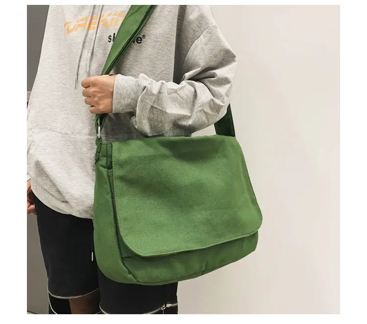 Black Canvas Satchel Bag for Men — feature 47