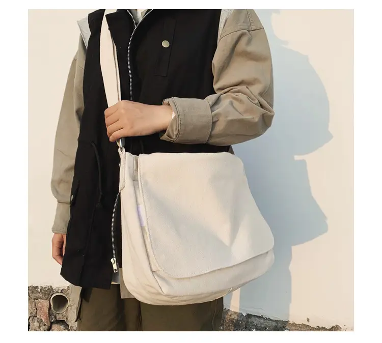 Black Canvas Satchel Bag for Men — feature 49