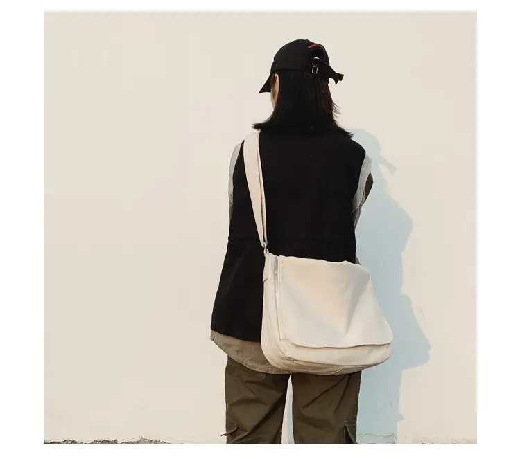 Black Canvas Satchel Bag for Men — feature 51