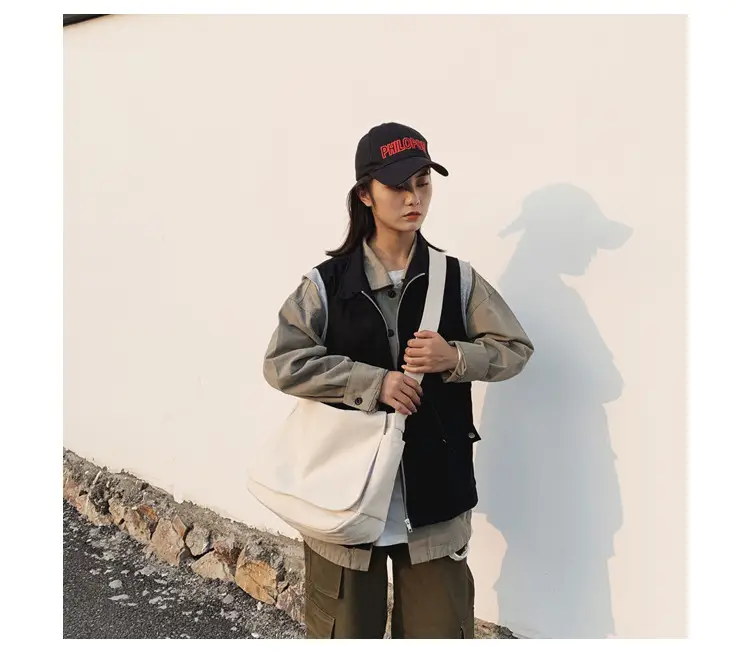 Black Canvas Satchel Bag for Men — feature 52