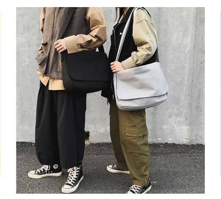 Black Canvas Satchel Bag for Men — feature 62