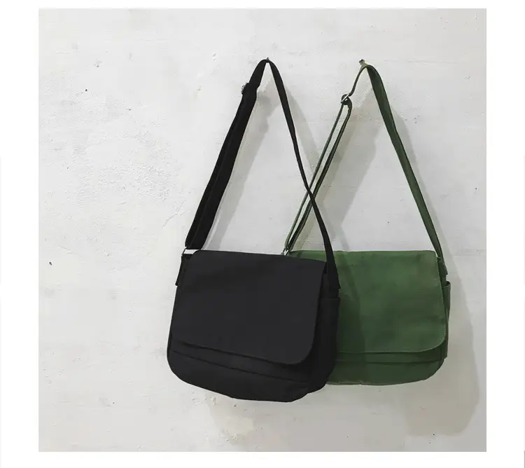 Black Canvas Satchel Bag for Men — feature 67