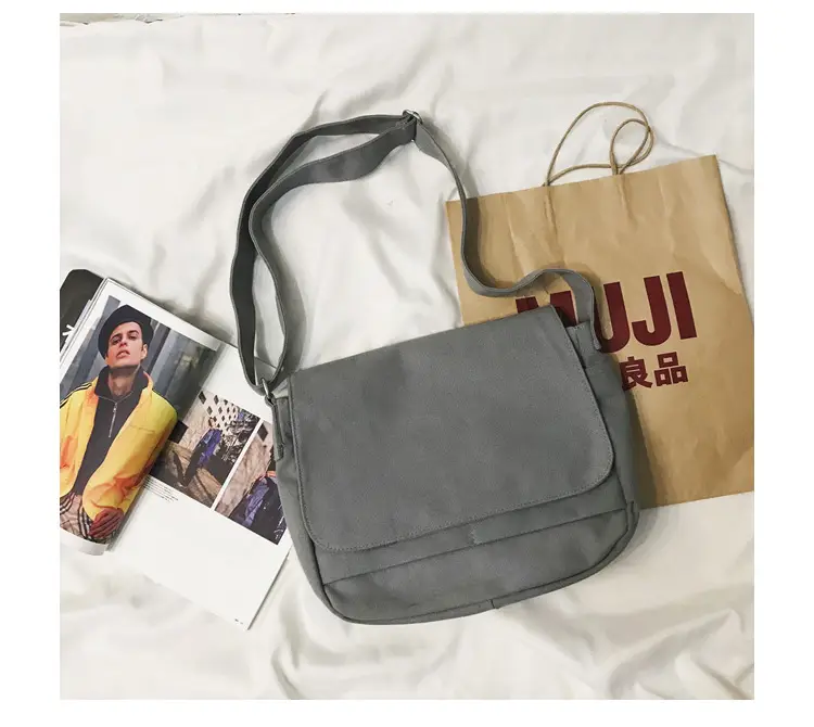 Black Canvas Satchel Bag for Men — feature 70
