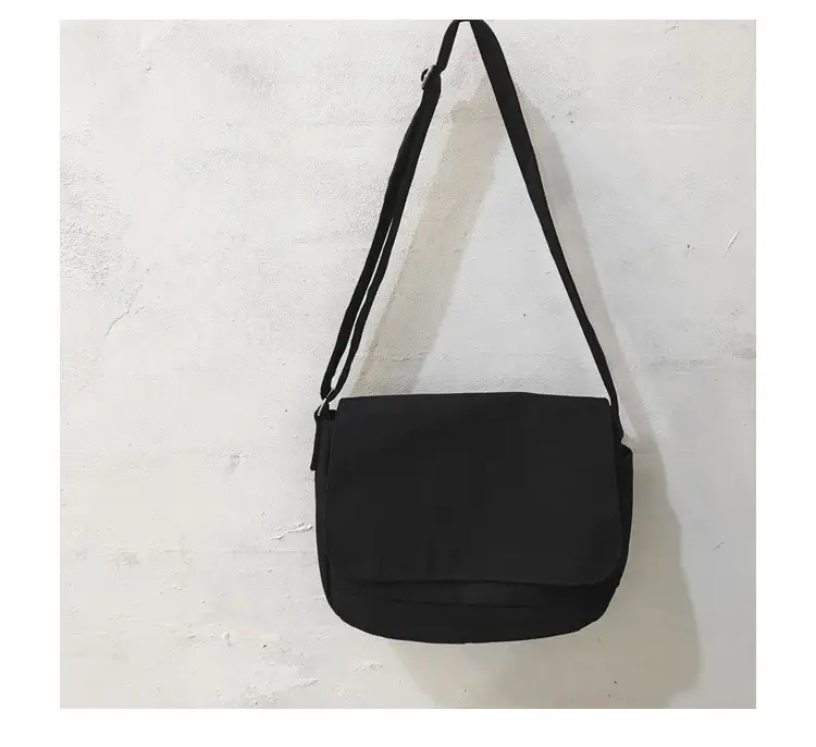 Black Canvas Satchel Bag for Men — feature 73
