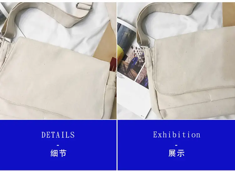 Black Canvas Satchel Bag for Men — feature 82
