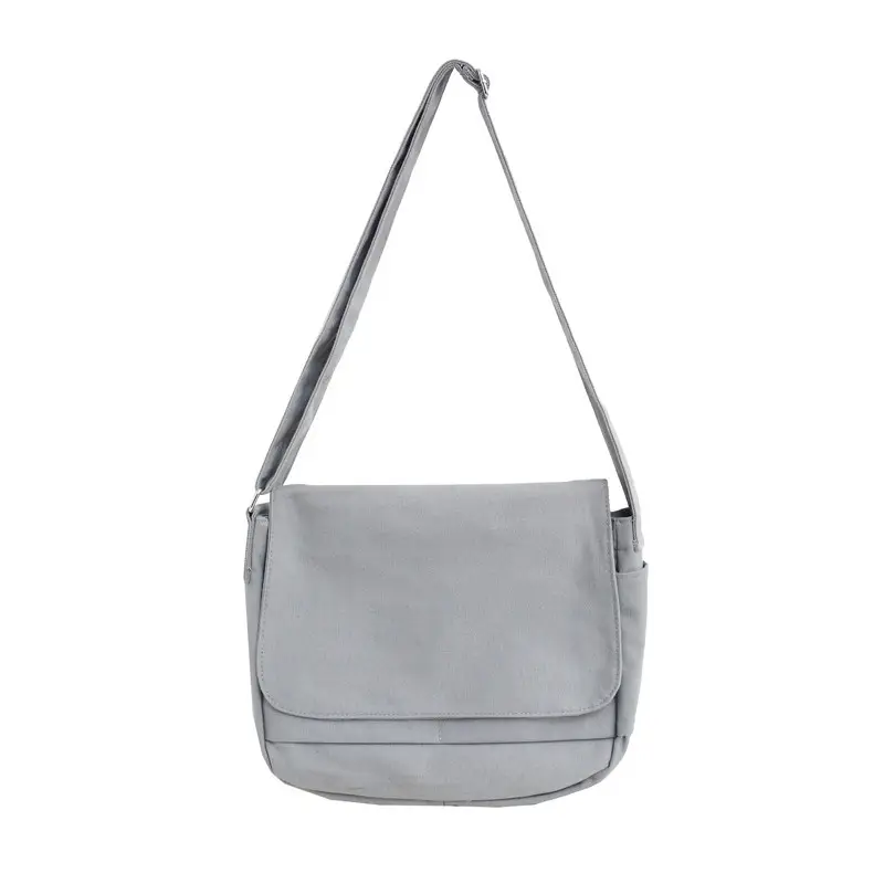 Black Canvas Satchel Bag for Men