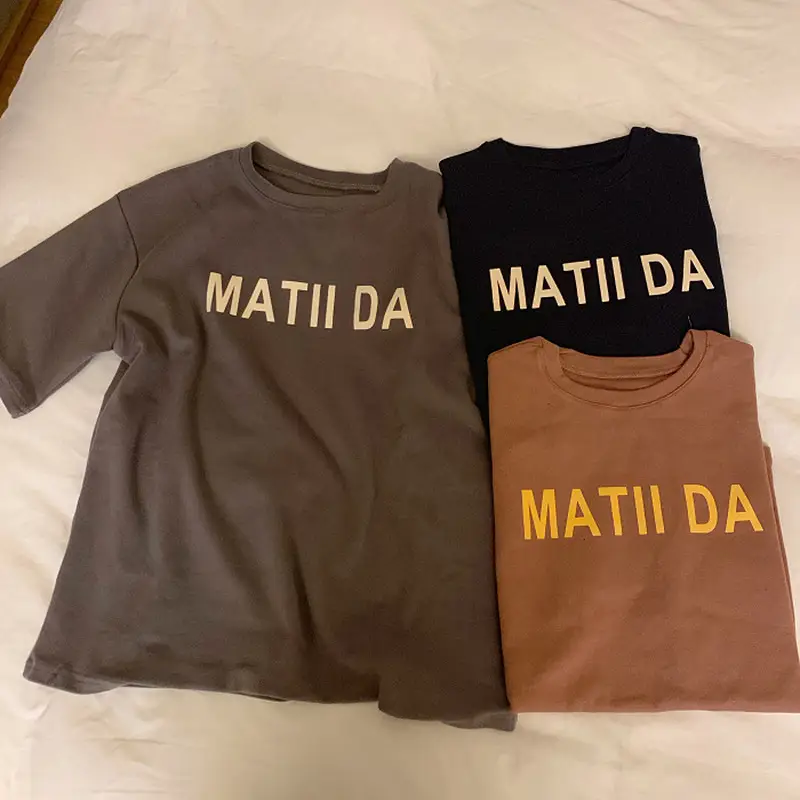Matia Da Brown Letter Print Women T-Shirt - Image 6