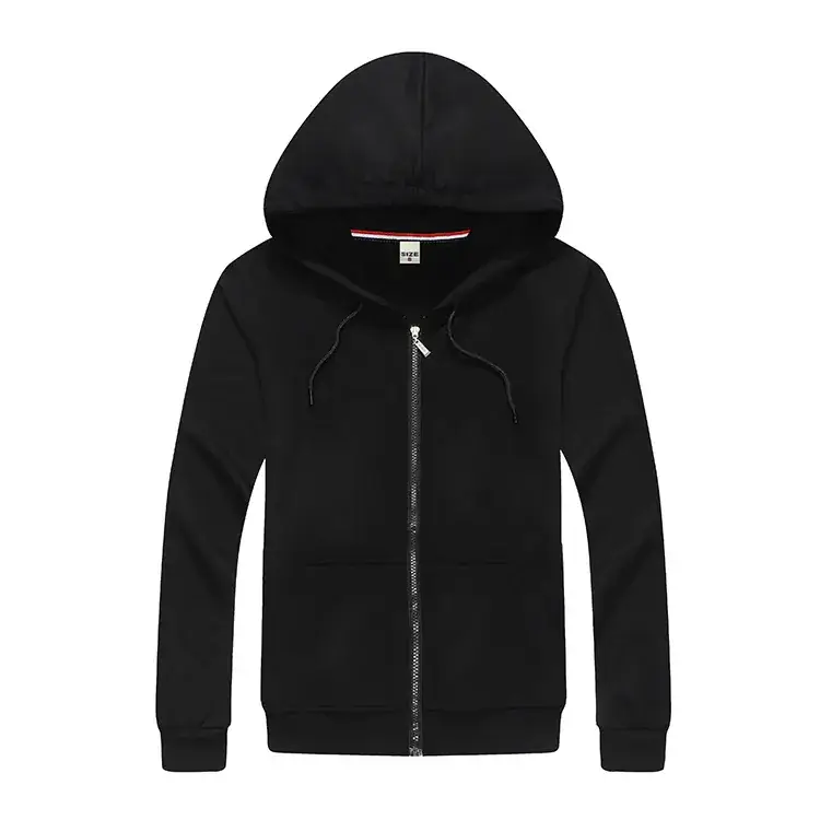 Men Grey Full Zip Hoodie Cotton Hooded Sweatshirt - Image 20