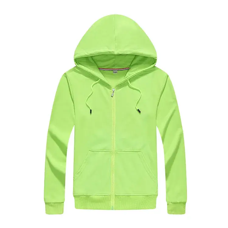 Men Grey Full Zip Hoodie Cotton Hooded Sweatshirt - Image 21