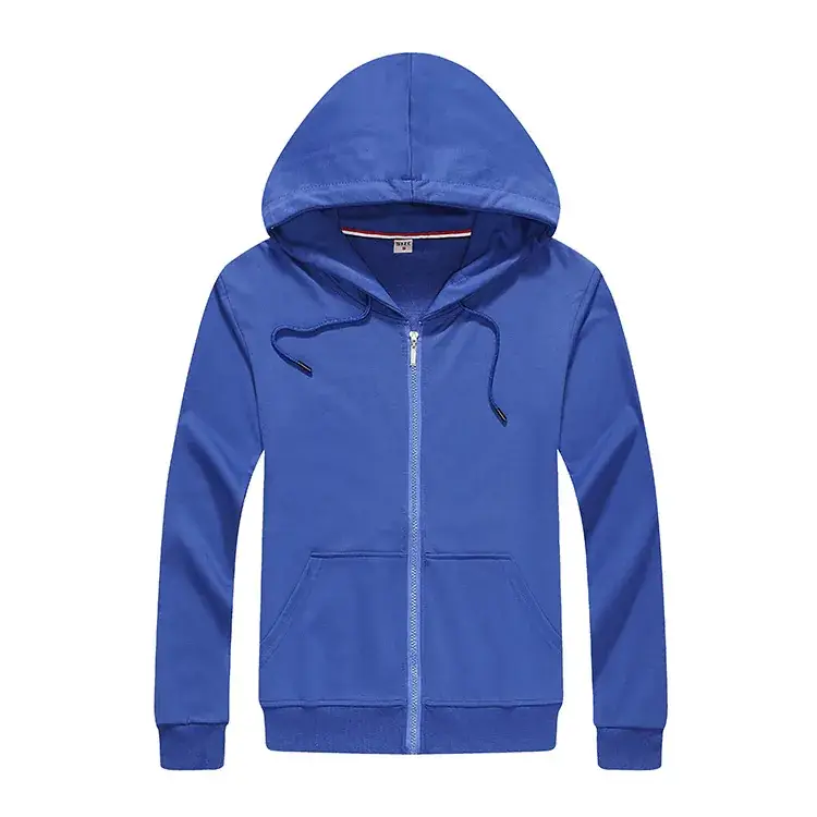 Men Grey Full Zip Hoodie Cotton Hooded Sweatshirt - Image 22