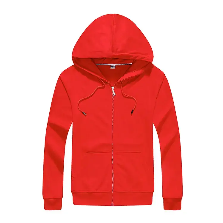 Men Grey Full Zip Hoodie Cotton Hooded Sweatshirt - Image 24