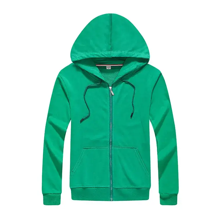 Men Grey Full Zip Hoodie Cotton Hooded Sweatshirt - Image 25