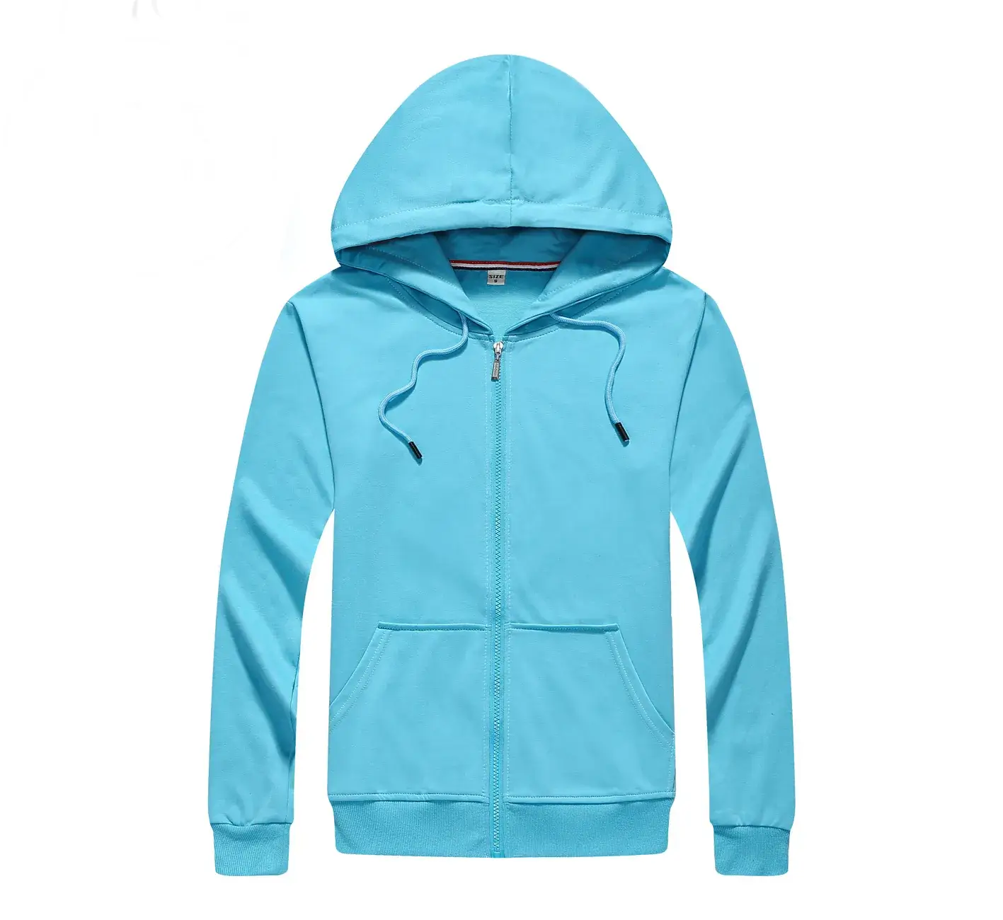 Men Grey Full Zip Hoodie Cotton Hooded Sweatshirt - Image 26