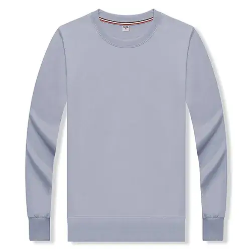Men Grey Full Zip Hoodie Cotton Hooded Sweatshirt - Image 4