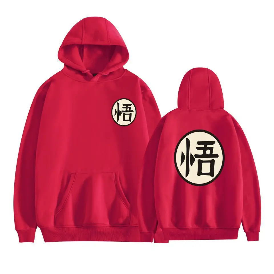 Red Hooded Sweatshirt Dragon Ball Monkey King Roshi Fairy Large Men - Image 6