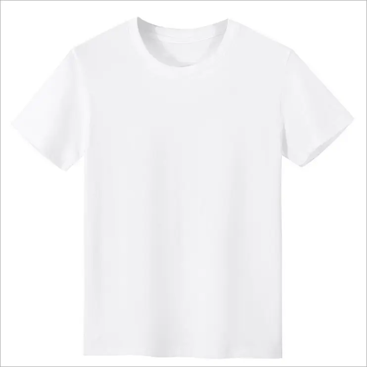 Men's White Round Neck T-Shirt Loose Fit - Image 7