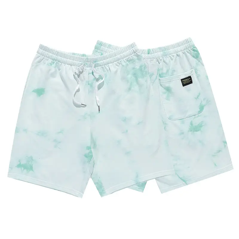 Men Women Tie Dye Gradient Sports Shorts Loose Fit