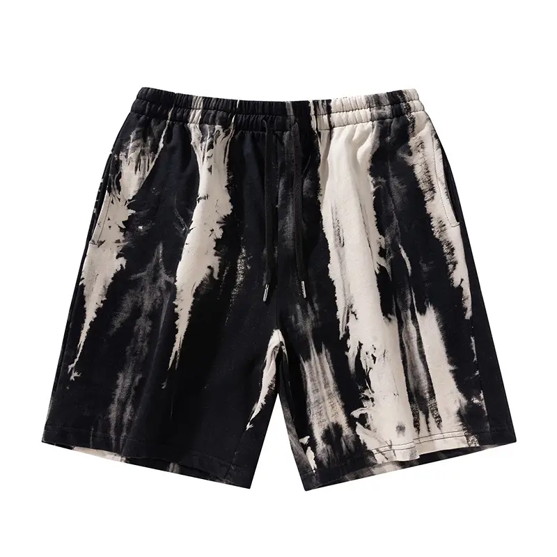 Men Women Tie Dye Gradient Sports Shorts Loose Fit