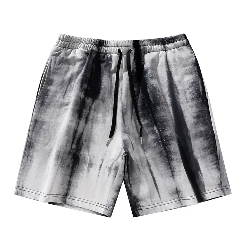 Men Women Tie Dye Gradient Sports Shorts Loose Fit