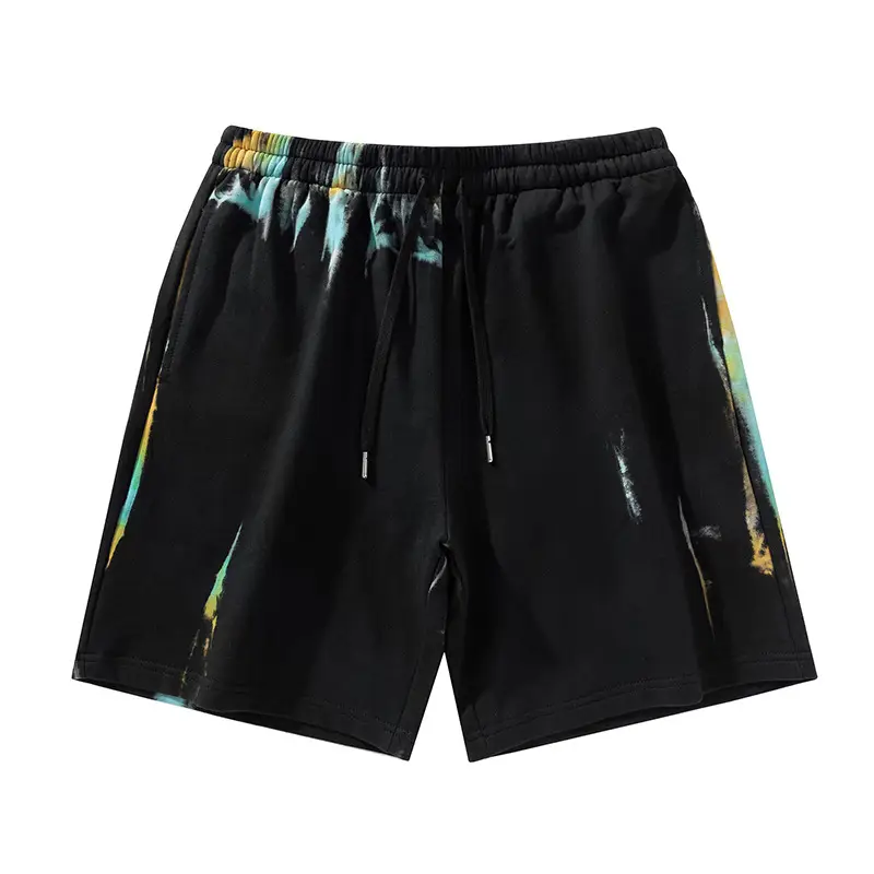 Men Women Tie Dye Gradient Sports Shorts Loose Fit