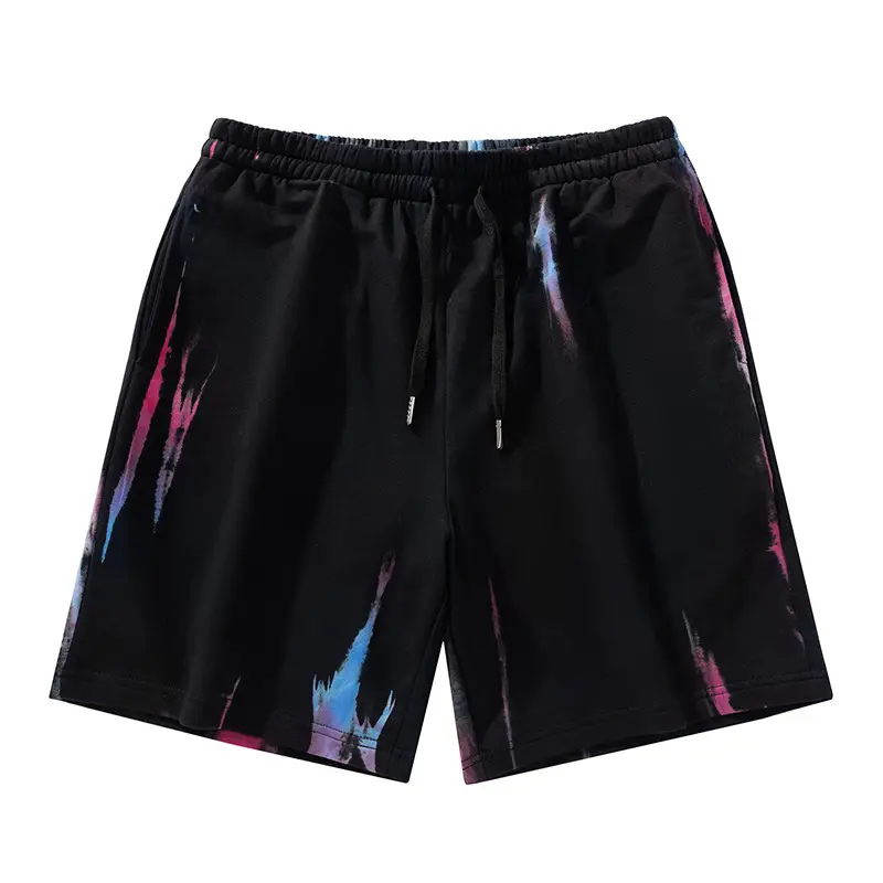 Men Women Tie Dye Gradient Sports Shorts Loose Fit