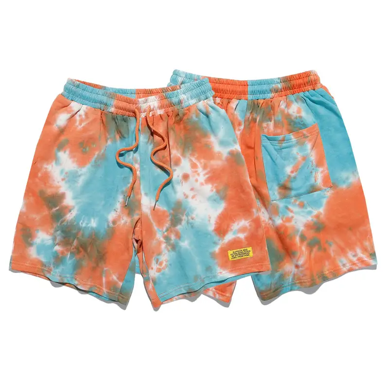 Men Women Tie Dye Gradient Sports Shorts Loose Fit