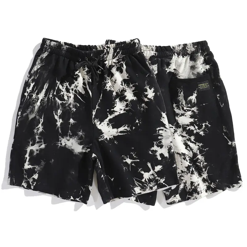 Men Women Tie Dye Gradient Sports Shorts Loose Fit