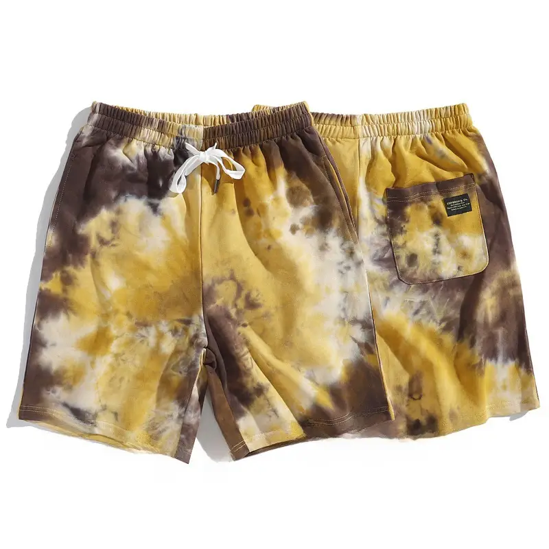 Men Women Tie Dye Gradient Sports Shorts Loose Fit