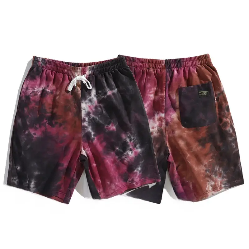 Men Women Tie Dye Gradient Sports Shorts Loose Fit