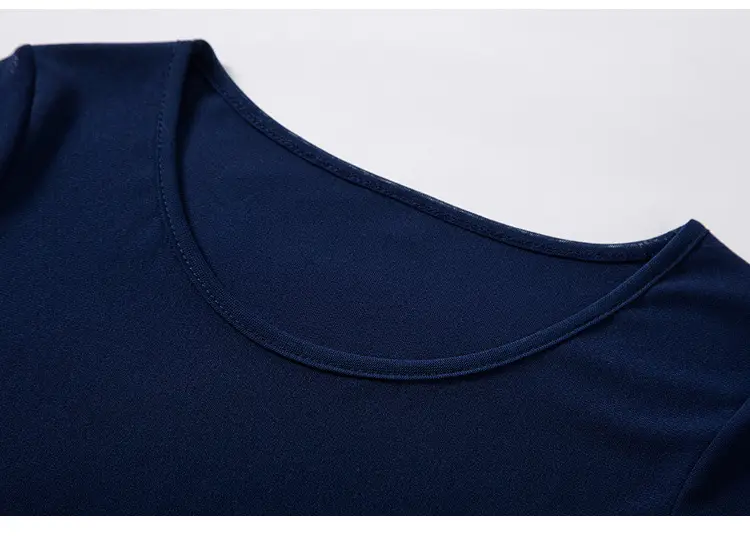 Women Mid Sleeve T-Shirt Red Slimming K-Style — feature 35