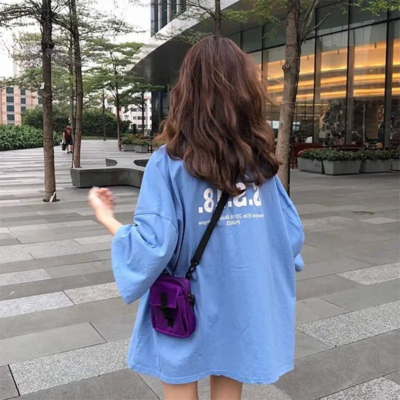 2025 Women Loose White Hip Hop Print T-Shirt - Image 3