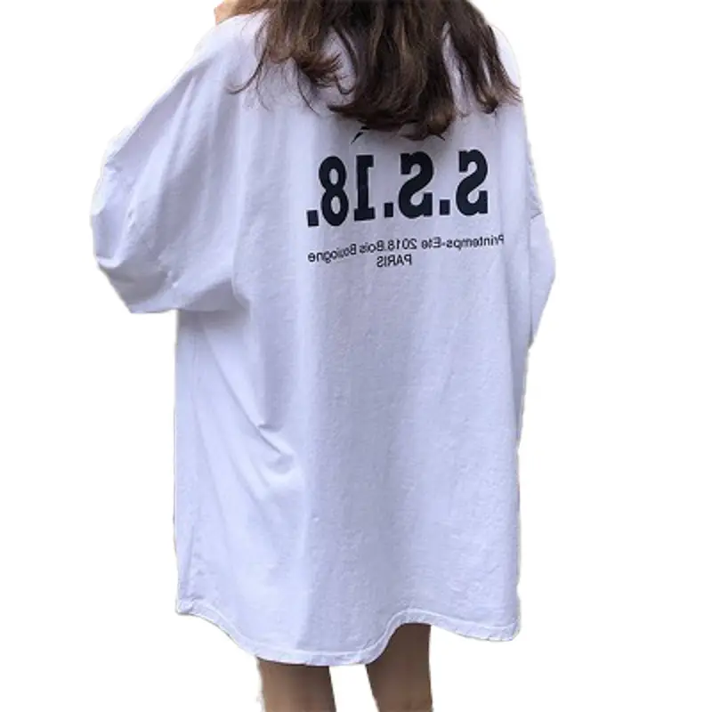 2025 Women Loose White Hip Hop Print T-Shirt - Image 6