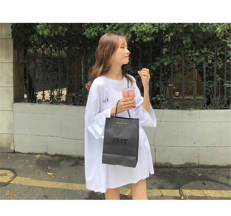 2025 Women Loose White Hip Hop Print T-Shirt — feature 8