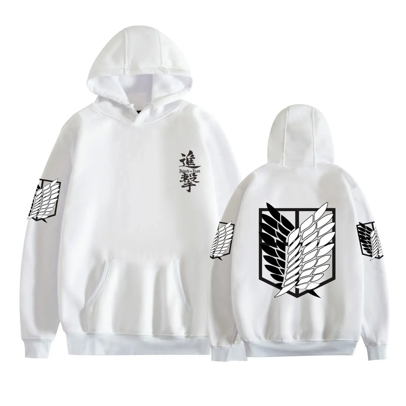 White Hooded Sweatshirt with Golden Embroidery - Image 14
