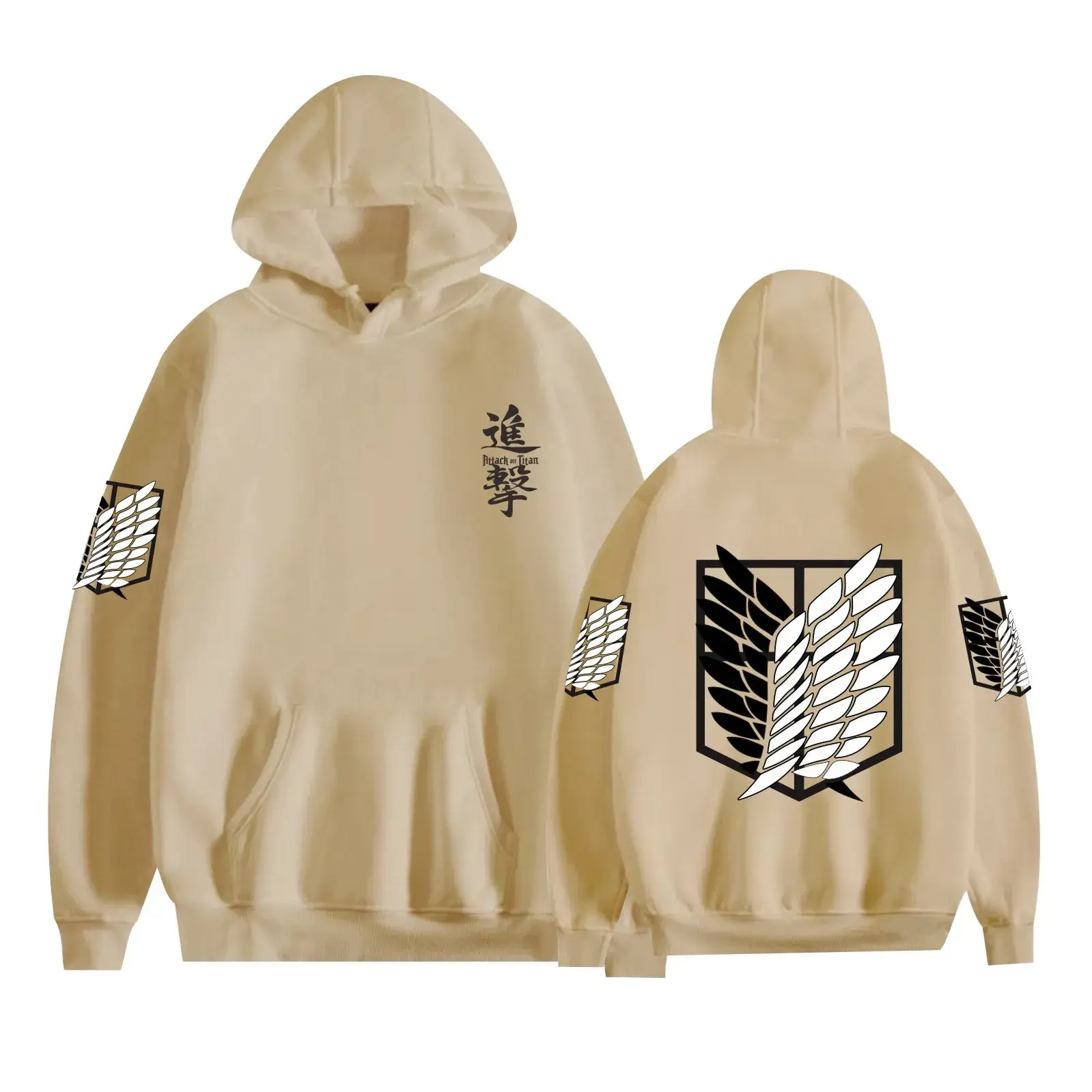 White Hooded Sweatshirt with Golden Embroidery - Image 21