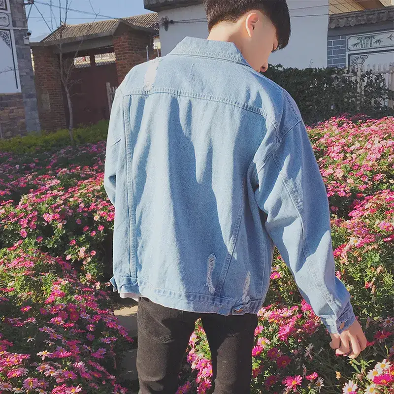 Korean Style Men's Denim Coat Spring 2020 - Image 6