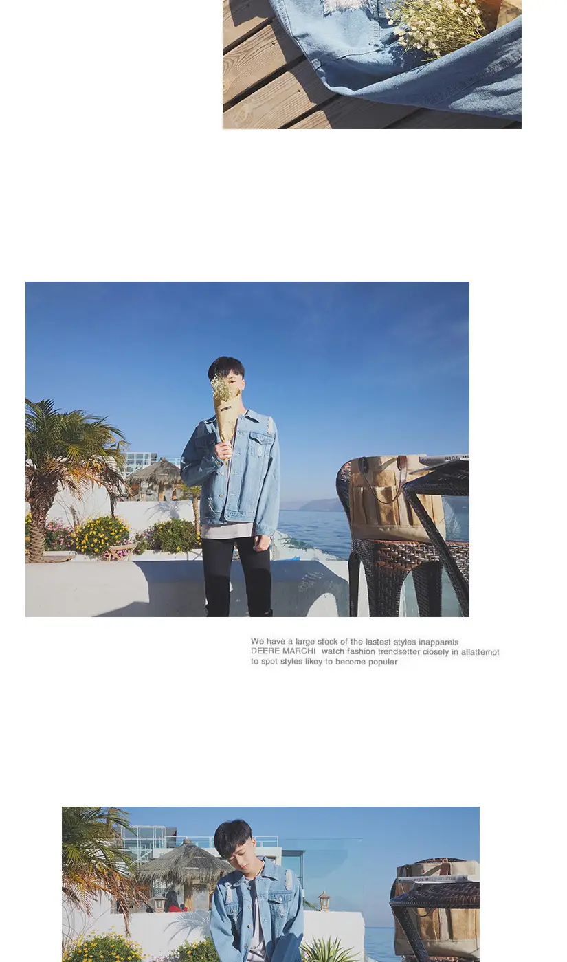 Korean Style Men's Denim Coat Spring 2020 — feature 3