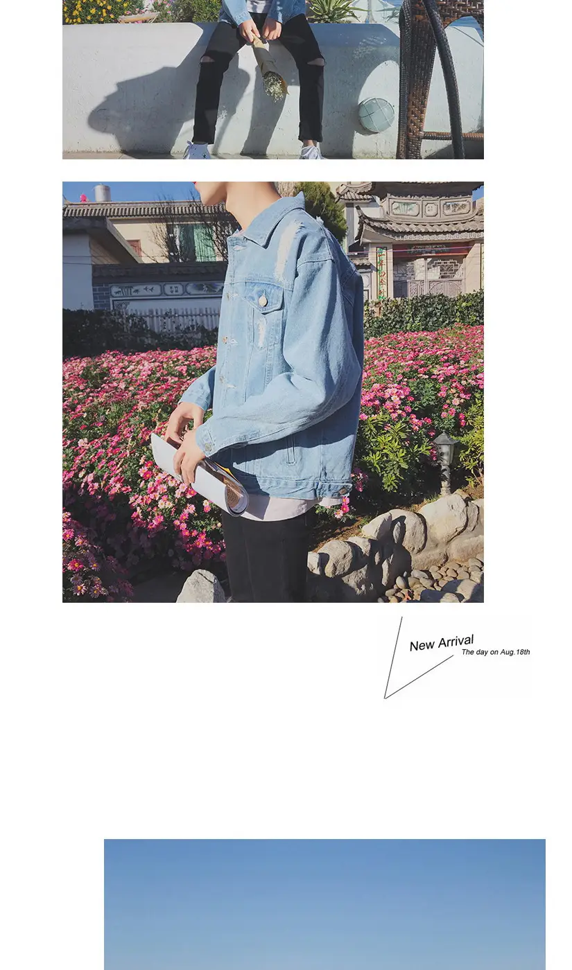 Korean Style Men's Denim Coat Spring 2020 — feature 4
