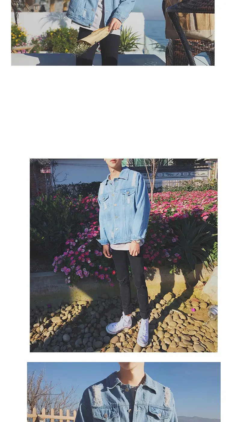 Korean Style Men's Denim Coat Spring 2020 — feature 7