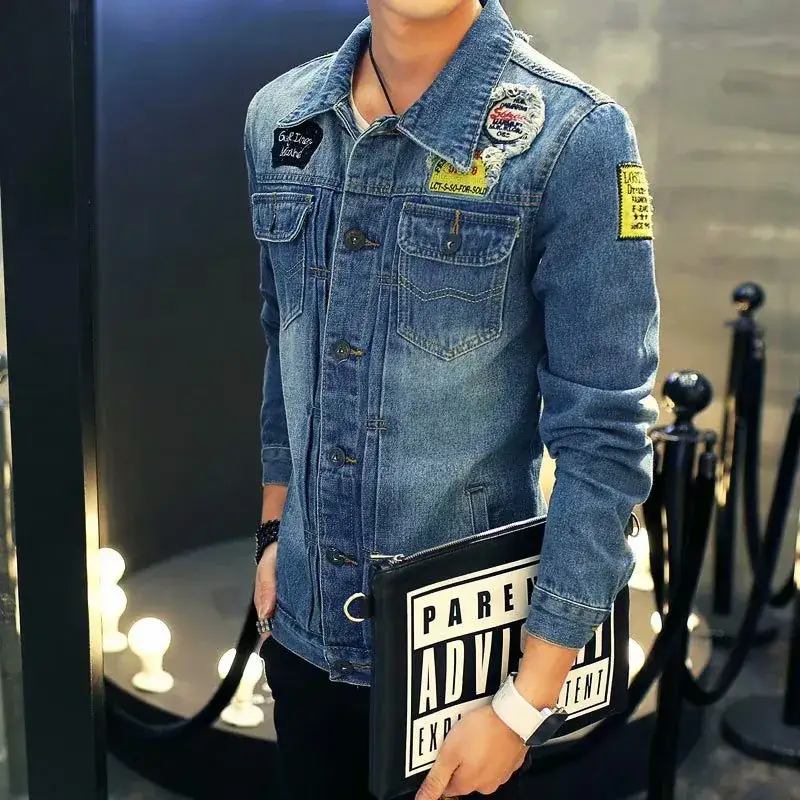 Korean Style Men's Denim Coat Spring 2020 - Image 2