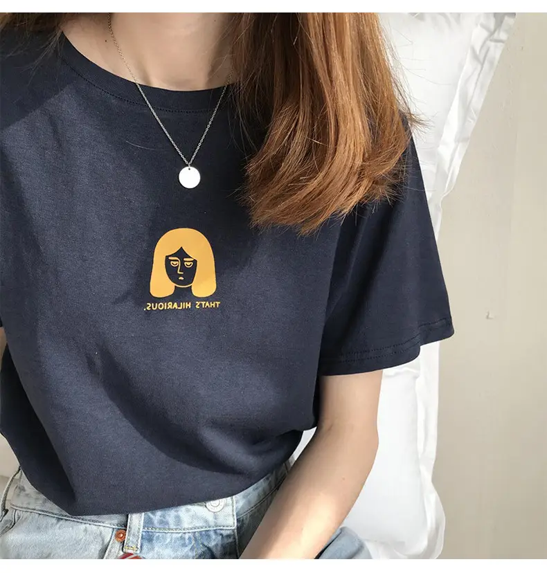 Women's Half-Sleeve T-Shirt White 2025 Summer Loose Fit — feature 5