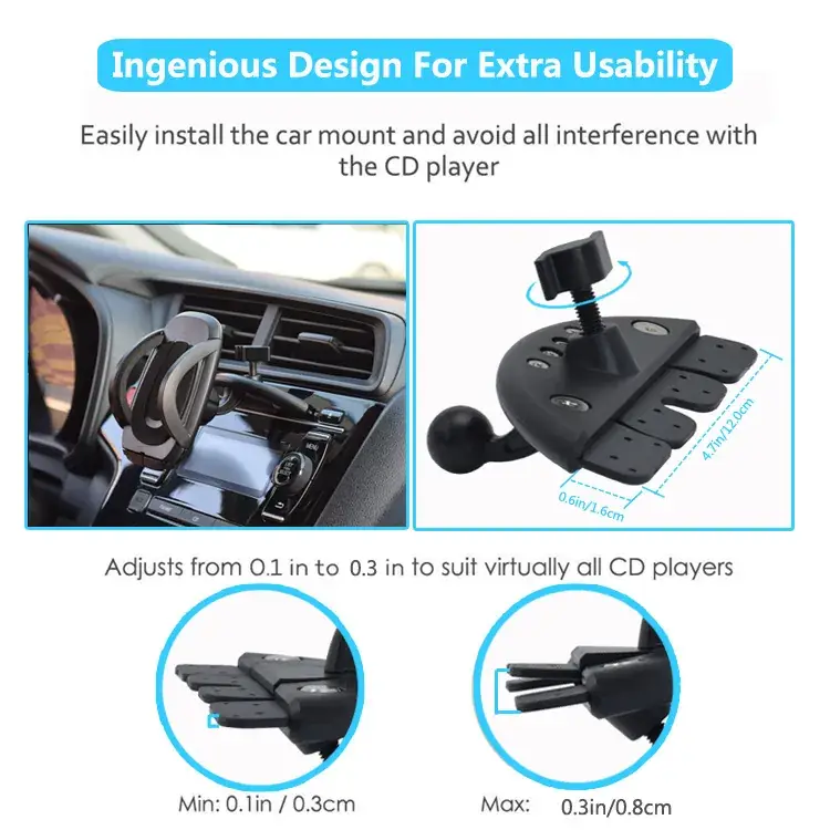 Crossbody Car Phone Holder with Adjustable Strap