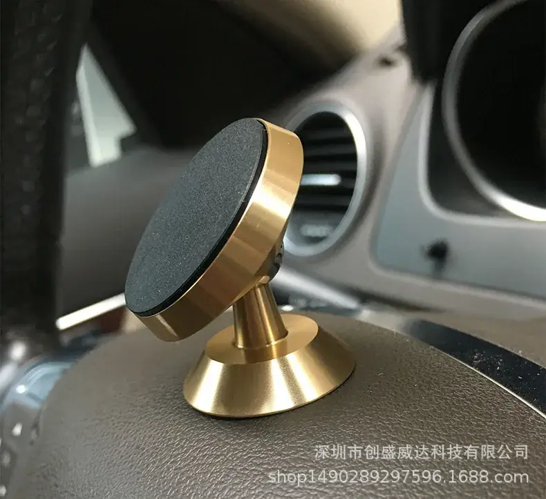 Magnetic Phone Mount for Cars Black Aluminum - Image 3