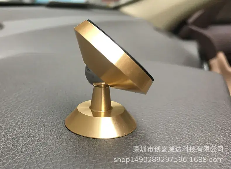 Magnetic Phone Mount for Cars Black Aluminum - Image 4